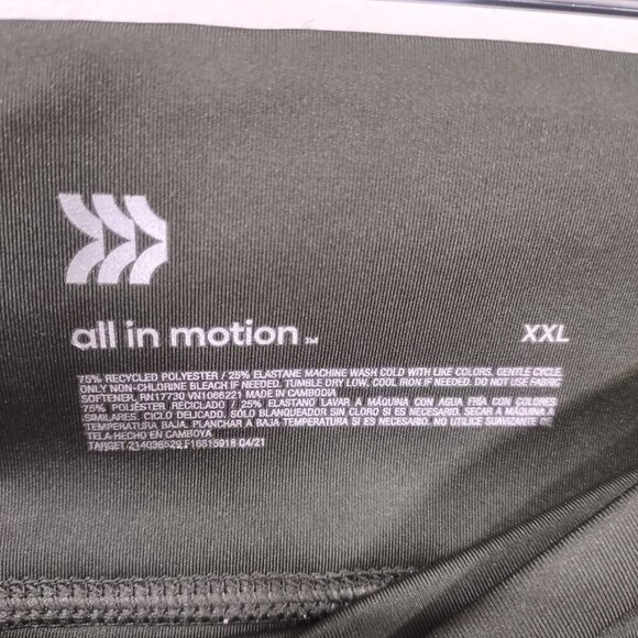 Women's All In Motion Dark Green Leggings Size XXL - Picture 4 of 5